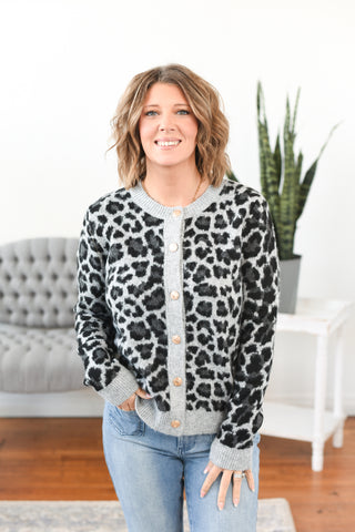 Geneva Animal Print Cardigan