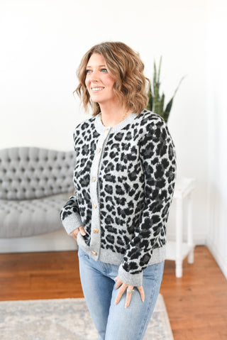 Geneva Animal Print Cardigan