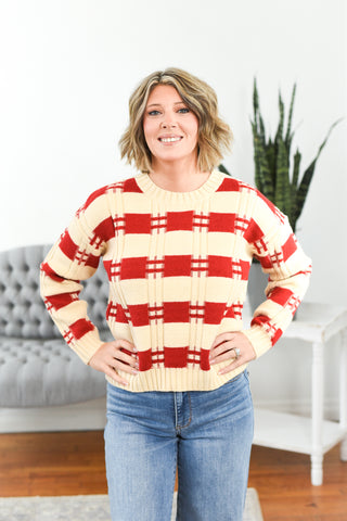 Peppermint Twist Crew Neck Sweater