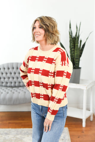 Peppermint Twist Crew Neck Sweater FINAL SALE