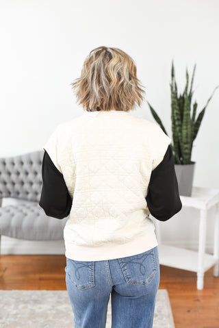 Quincy Quilted Jersey Knit Zip Up Vest