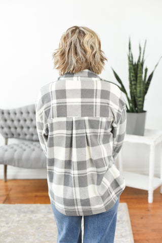 Rustic Ridge Plaid Fleece Shacket DOORBUSTER FINAL SALE