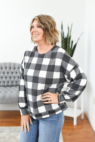 Holiday Spirit Buffalo Check Top DOORBUSTER FINAL SALE