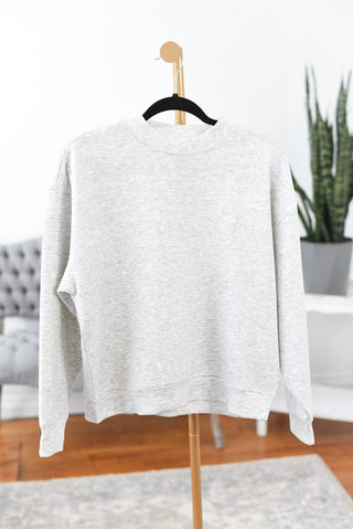 Snowdrift Cozy Scuba Mock Neck Top FINAL SALE