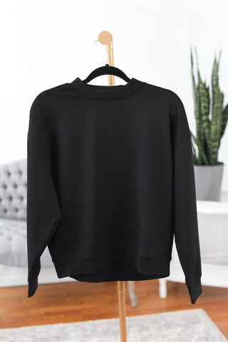 Snowdrift Cozy Scuba Mock Neck Top FINAL SALE