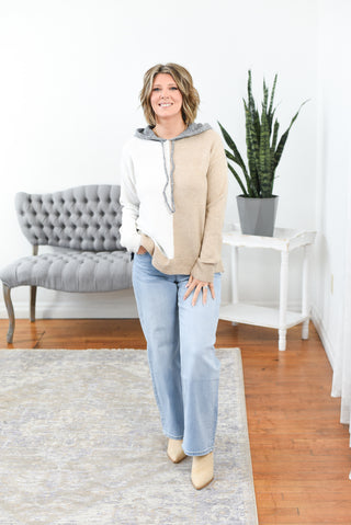 Mirah Color Block Sweater Hoodie