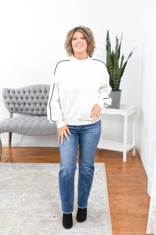 Kennah Scuba Mock Neck Pullover Top