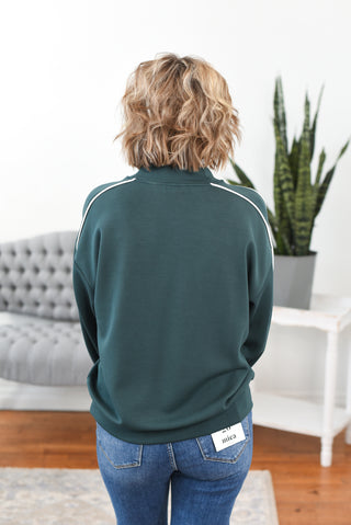 Kennah Scuba Mock Neck Pullover Top