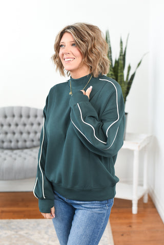 Kennah Scuba Mock Neck Pullover Top