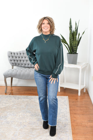 Kennah Scuba Mock Neck Pullover Top