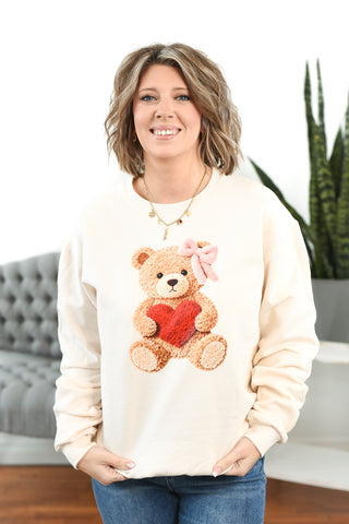 Valentine Teddy Bear Pullover Sweatshirt (MADE TO ORDER)