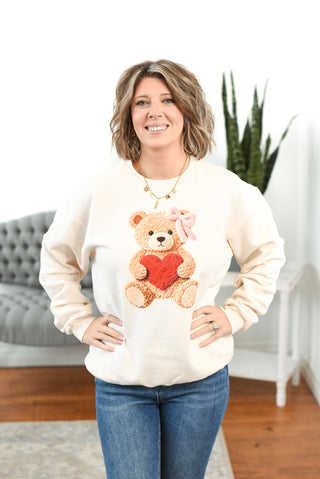 Valentine Teddy Bear Pullover Sweatshirt (MADE TO ORDER)