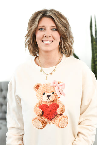 Valentine Teddy Bear Pullover Sweatshirt (MADE TO ORDER)