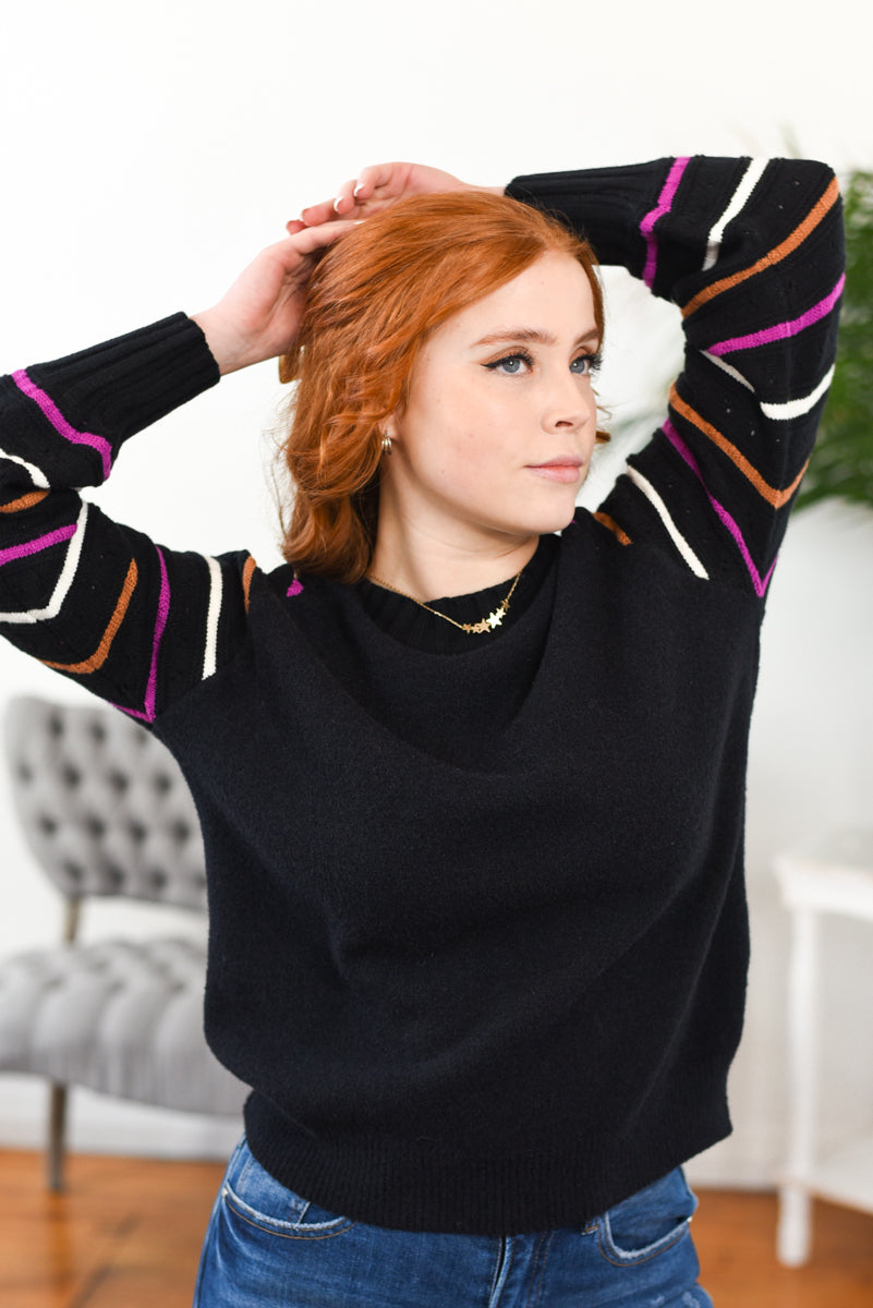 Jade Balloon-Sleeve Sweater FINAL SALE