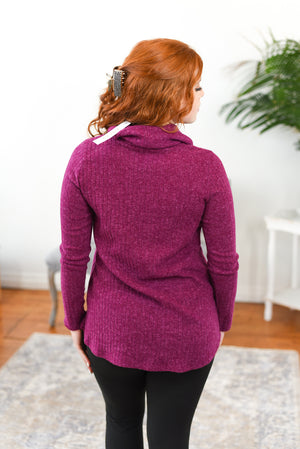 Kerri Cowl-Neck Brushed Sweater