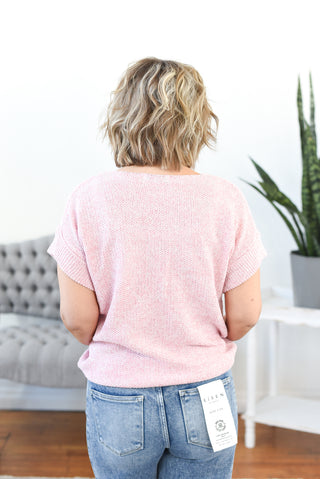 Oaklynn Short Sleeve Sweater Knit Top