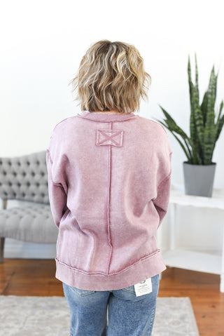 Alyce Mineral Washed Pullover Sweatshirt