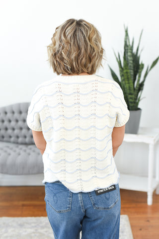 Laurin Scallop Trim Top