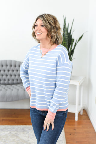 Brigitta Striped Pullover Top