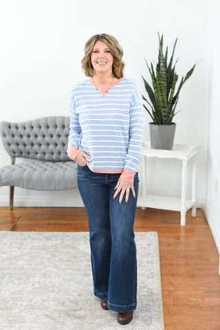 Brigitta Striped Pullover Top