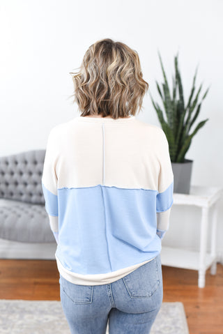 Rosalee Color Block Pullover Top