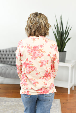 University Side Slit Pullover - Petal Season