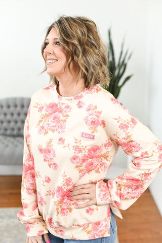 University Side Slit Pullover - Petal Season