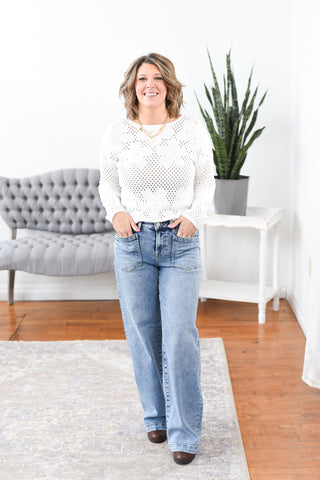 Daisee Open Knit Sweater Top