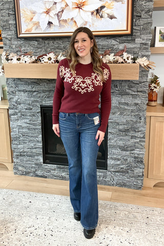 Mariah Loop Design Pullover Sweater