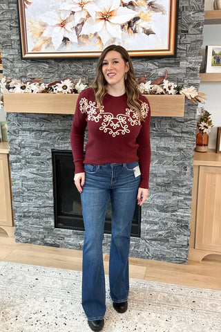 Maeve High Rise Tummy Control Flare Risen Jeans