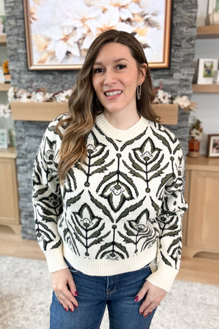 Olivia Abstract Floral Sweater
