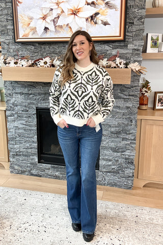 Olivia Abstract Floral Sweater