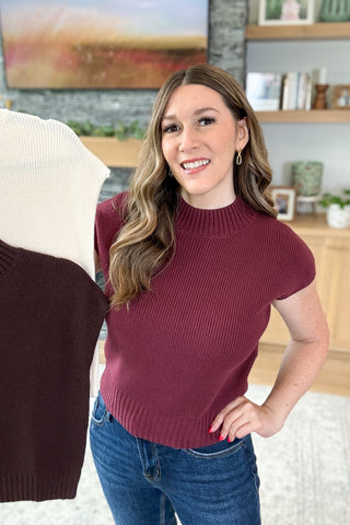 Elsie Mock Neck Sweater Top