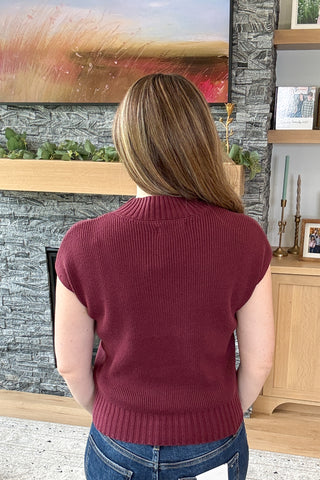 Elsie Mock Neck Sweater Top