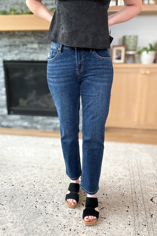 Charlee Mid Rise Ankle Straight Mica Jean