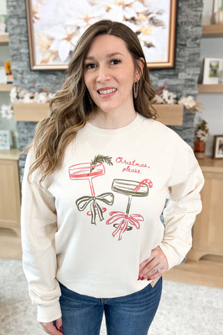 Christmas Cocktails Pullover Sweatshirt (MADE TO ORDER)