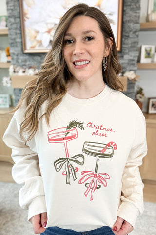 Christmas Cocktails Pullover Sweatshirt (MADE TO ORDER)
