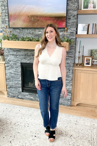 Charlee Mid Rise Ankle Straight Mica Jean
