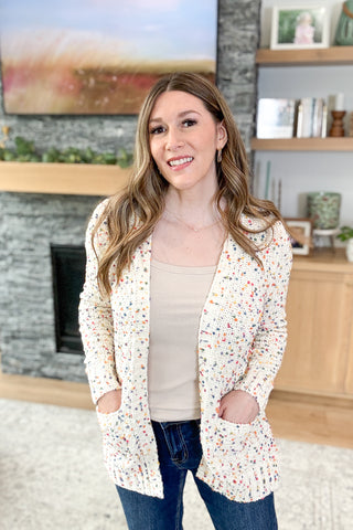 Cue the Confetti Popcorn Knit Cardigan