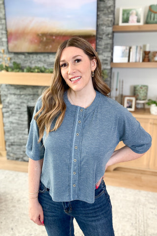 Winnie Button Down Boxy Top