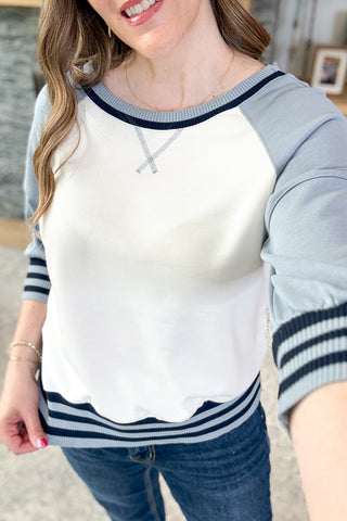 Varsity Nights Color Block Sweatshirt