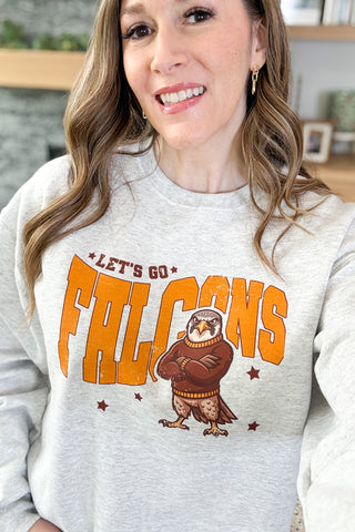 Retro Let's Go Falcons Pullover Sweatshirt