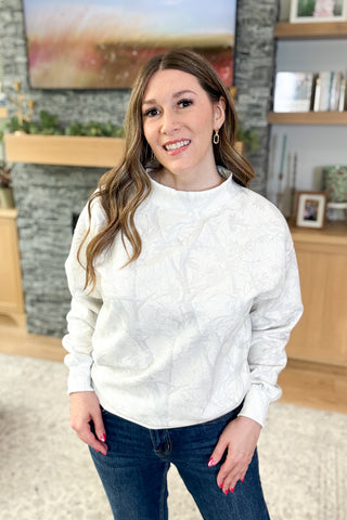 Cozy Club Mock Neck Sweatshirt - Camo