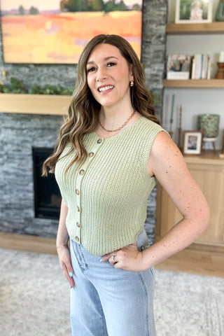 Cedar Rose Button Down Sleeveless Top