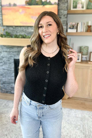 Cedar Rose Button Down Sleeveless Top