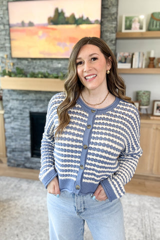 Amber Fields Textured Stripe Cardigan