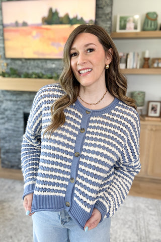Amber Fields Textured Stripe Cardigan
