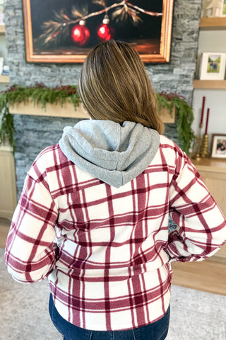 Wildwood Plaid Fleece Jacket Hoodie DOORBUSTER FINAL SALE