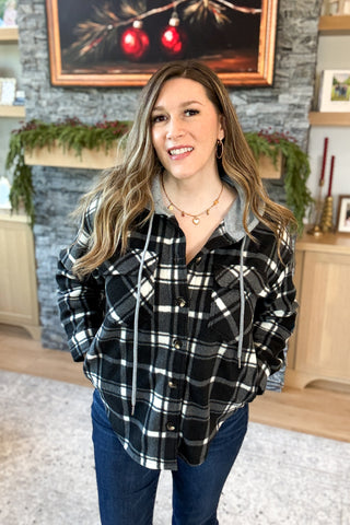 Wildwood Plaid Fleece Jacket Hoodie DOORBUSTER FINAL SALE