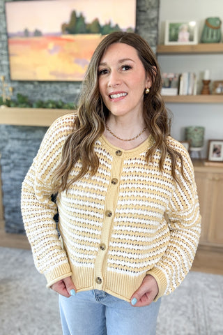 Amber Fields Textured Stripe Cardigan